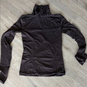 Lululemon Dark Brown Turtleneck Long Sleeve Top